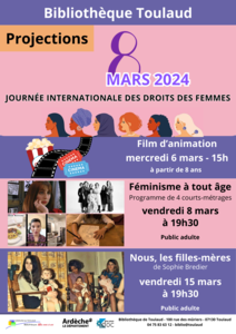Journée internationale des droits des femmes… des films féministes à découvrir à la médiathèque de Toulaud